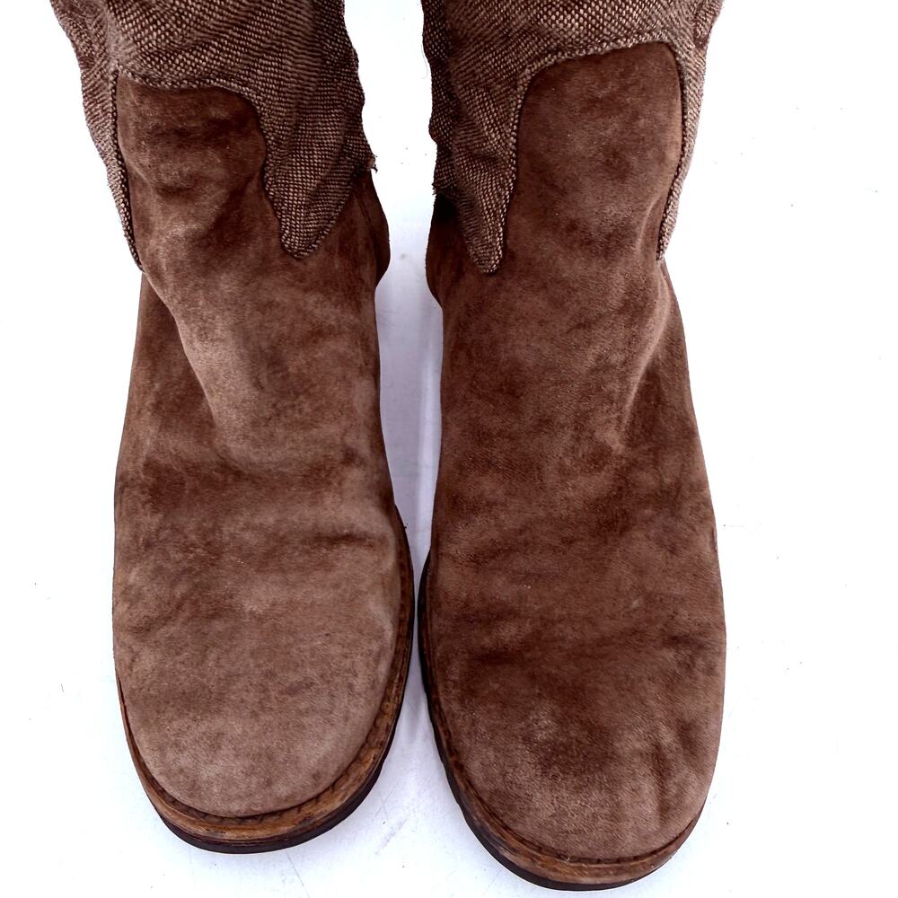 UGG Women's Brown Leather Ryder Tall Boots Size 6.5 - Picture 4 of 10
